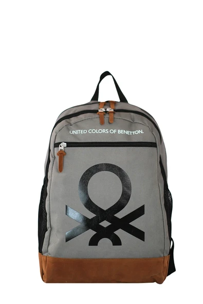 United Colors of Benetton Sofistike Çift Bölmeli Sırt Çantası Gri / 13056 ürün görseli