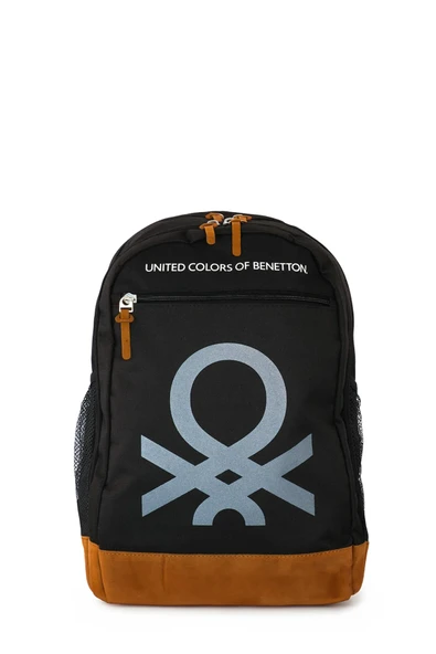 United Colors of Benetton Sofistike Çift Bölmeli Sırt Çantası Siyah / 13064 ürün görseli