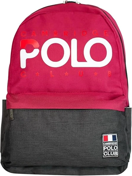 Cambridge Polo Club Normcore Matara Cepli Unisex Okul Sırt Çantası Kırmızı / CPC3027.0003