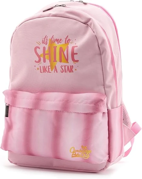 Cambridge Polo Club Shine Star Çift Ana Bölmeli Unisex Çocuk İlkokul Sırt Çantası Pembe / CPO4087.0026 - Resim 2
