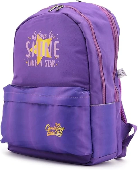 Cambridge Polo Club Shine Star Çift Ana Bölmeli Unisex Çocuk İlkokul Sırt Çantası Mor / CPO4087.005 - Resim 2