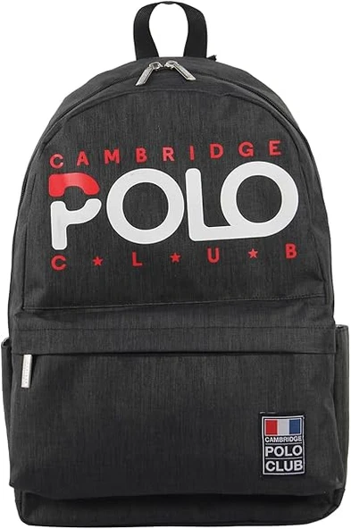Cambridge Polo Club Normcore Matara Cepli Unisex Okul Sırt Çantası Siyah / CPC3027.0001