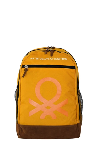 United Colors of Benetton Sofistike Çift Bölmeli Sırt Çantası Sarı / 13060