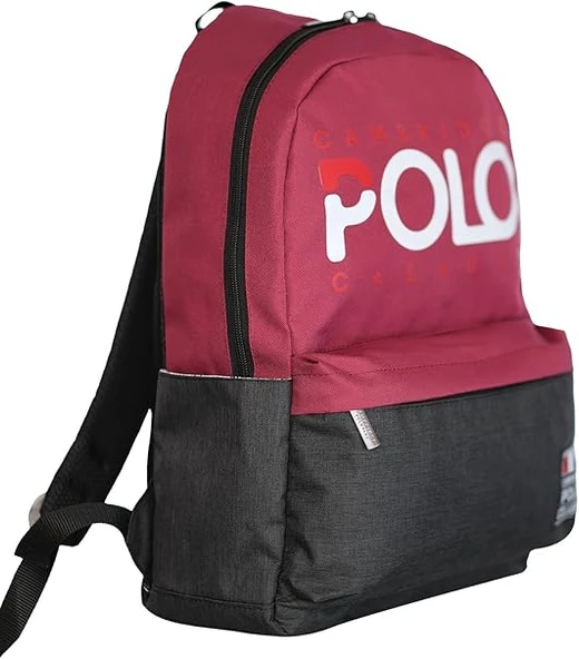 Cambridge Polo Club Normcore Matara Cepli Unisex Okul Sırt Çantası Kırmızı / CPC3027.0003 - Resim 2