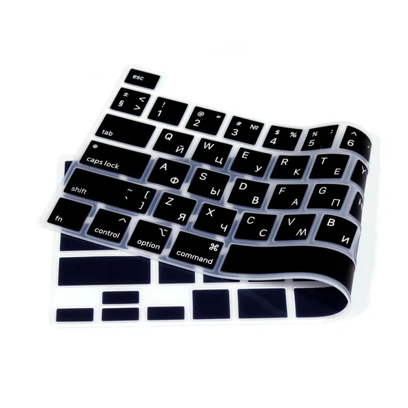 MacBook Pro Klavye Koruyucu Rusça US Enter İnce Silikon Touch Bar 13 M1-M2 ve 16 inç Uyumlu - Resim 3