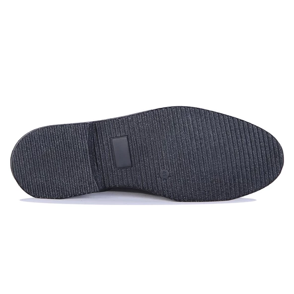 Tek Yıldız 1834 Siyah Kauçuk %100 Deri Erkek Klasik Ayakkabı - Resim 4