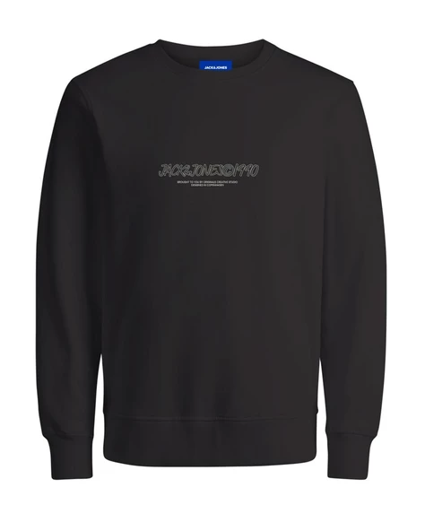 JACK JONES Yazılı Bisiklet Yaka Sweatshirt 12266942