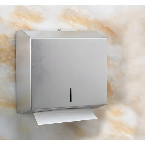 MaxiFlow Z Katlama Kağıt Havluluk 200'LÜ Wc Kağıt Dispanseri Krom Z Katlama 200 Peçetelik Duvara Monte - Resim 3