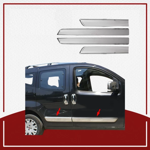 UNC Fiat Fiorino Yan Kapı Çıtası 2008-2015 Paslanmaz Çelik