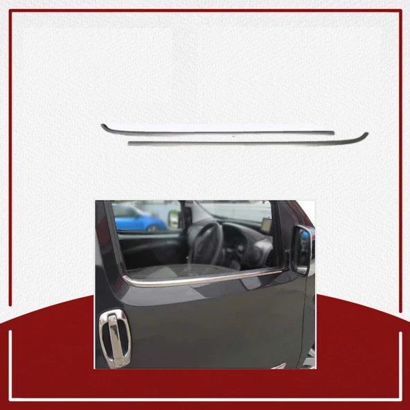 UNC Fiat Fiorino Cam Çıtası 2008- Paslanmaz Çelik - Resim 2
