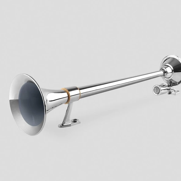 AEMPART HAVALI KORNA TEK BORULU MARİNE YUVARLAK GEMİ KORNASI - Resim 2