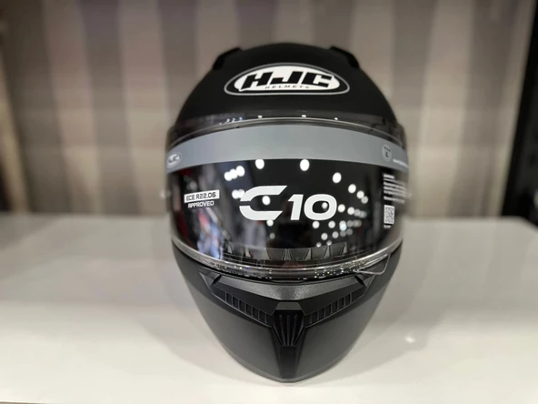 HJC C10 Mat Siyah Kapalı Motosiklet Kaskı - 3