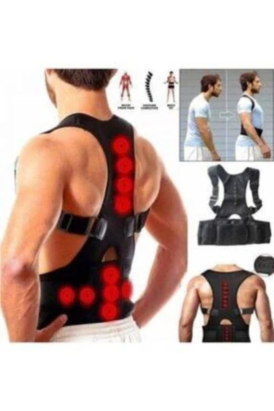 Kamburluk Önleyici Manyetik Spor Dik Duruş Korsesi Bel Omuz Sırt Kemeri Aparatı - Resim 6