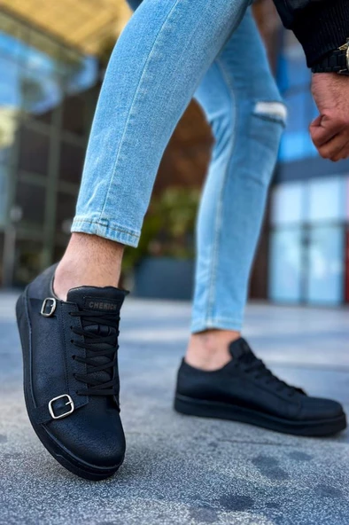 CH191 CST Side Buckle Erkek Ayakkabı SIYAH - 5
