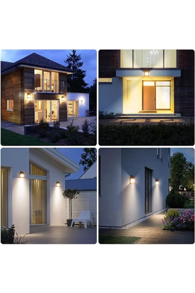 sensörlü Güneş Enerjili Bahçe Aydınlatma Duvar Lambası  Su Geçirmez Güneş  enerjili aplik - 7