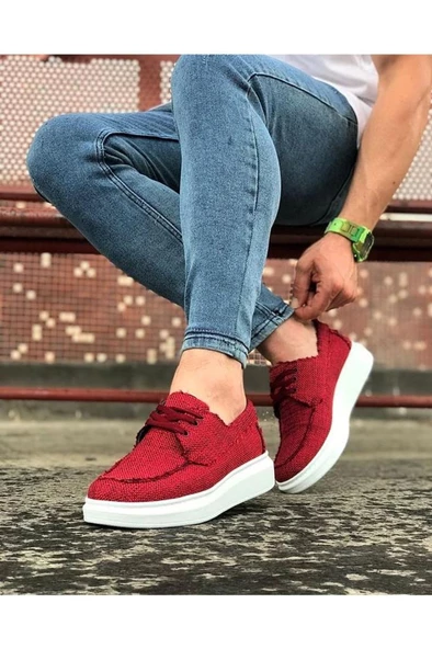 WG503 Bordo Erkek Günlük Ayakkabı - Resim 2