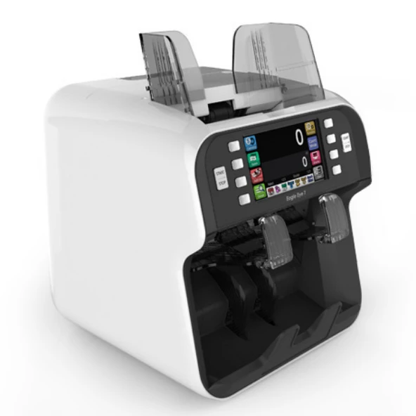 Puloon Eagle Eye 7 Çift Cıslı Karışık Para Sayma ve Tanıma Makinesi 20 Ülke Para Birimi - 3