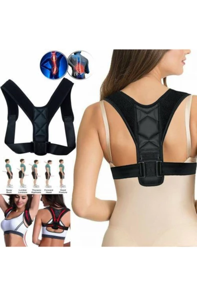 Dik Durmayı Sağlayan Sırt Omuz Korsesi Aparatı Kambuluğa Karşı Kifoz Skolyoz Dik Durmak Için Korse - Resim 2