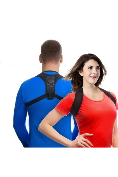 Medikal Deri Desenli Korse Ortopedik Dik Duruş Korsesi Kamburluk Korsesi - Resim 3