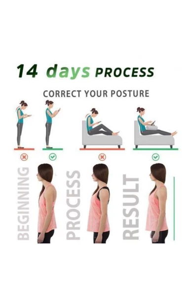 Dik Durmayı Sağlayan Sırt Omuz Korsesi Aparatı Kambuluğa Karşı Kifoz Skolyoz Dik Durmak Için Korse - Resim 8