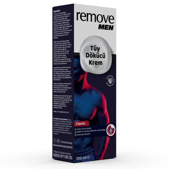 Remove Men Tüy Dökücü Krem Classic