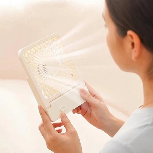 Masa Üstü Fan Şarjlı Üç Kademeli Yüksek Kapasite - Resim 3