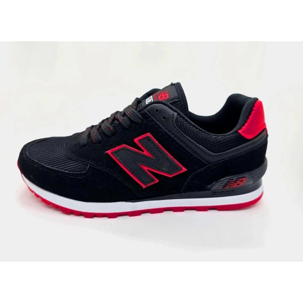 New Balance 574 Erkek Spor Ayakkabı Siyah Kırmızı