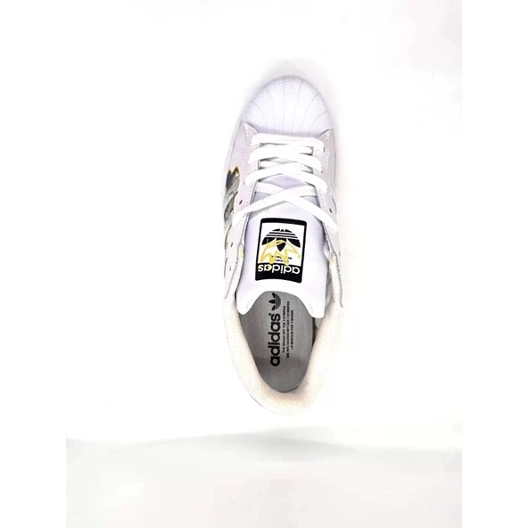 Adidas Super Star Grafiti Baskılı Özel Seri Kadın Spor Ayakkabı - 4