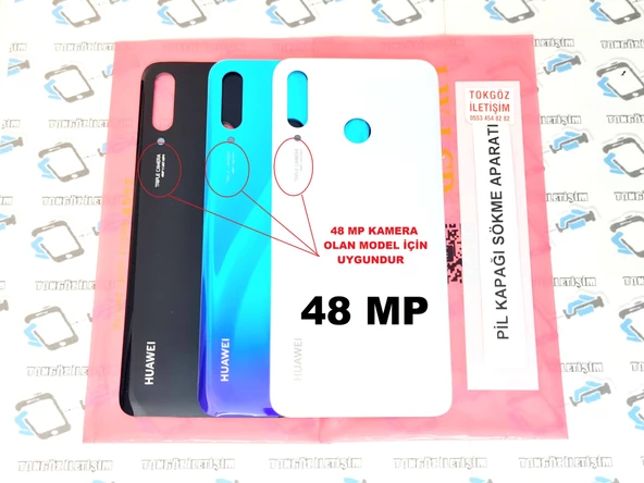 Huawei P30 Lite Arka Pil Batarya Kapağı (CAM) - 1