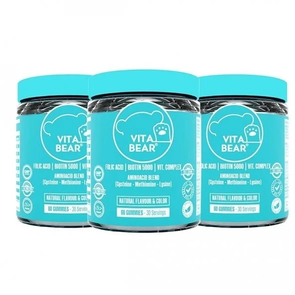 Vita Bear Strong Hair 60 Gummies 3'lü