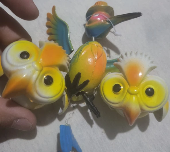 Dekoratif yayli mika 3 lü kuş - 4