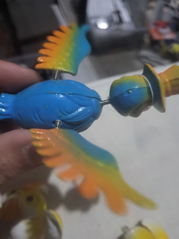 Dekoratif yayli mika 3 lü kuş - 5