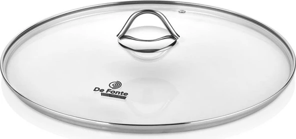 Defonte Döküm Demir Çap 36 cm Kavurma Tavası Yuvarlak Cam Kapak - Resim 4