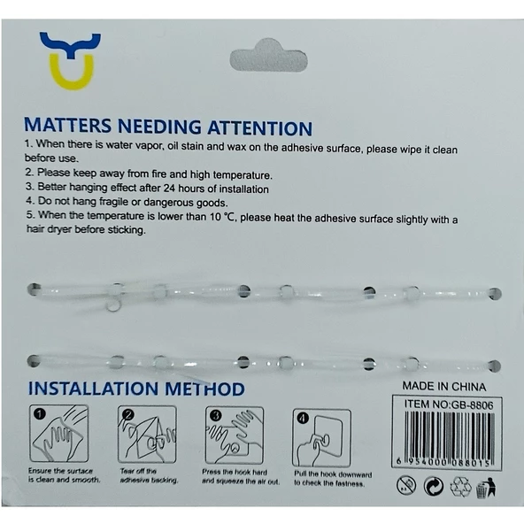 Yate10 4 Adet Elmas Plastik Yapışkanlı Çekmece Dolap Kulbu - 6