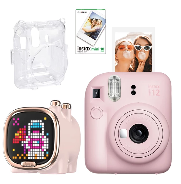 Fujifilm Instax Mini 12 Pembe Fotoğraf Makinesi -10'lu Film