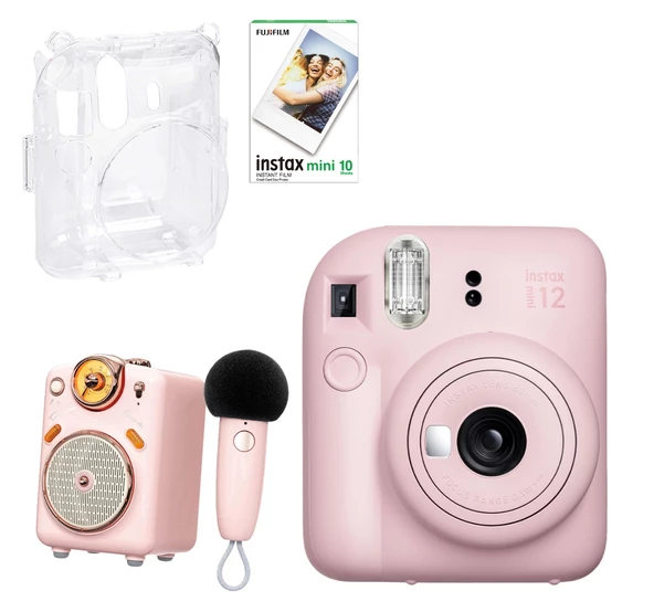 Fujifilm Instax Mini 12 Pembe Fotoğraf Makinesi 10'lu Film