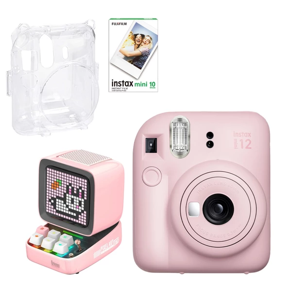 Fujifilm Instax Mini 12 Pembe Fotoğraf Makinesi 10'lu Film
