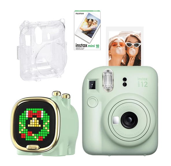 Fujifilm Instax Mini 12 Yeşil Fotoğraf Makinesi 10'lu Film