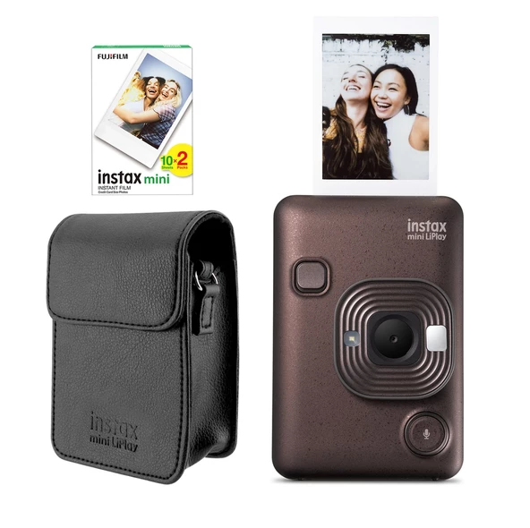 Fujifilm Instax Mini LiPlay Hybrid Deep Bronze Fotoğraf Makinesi 20'li Film