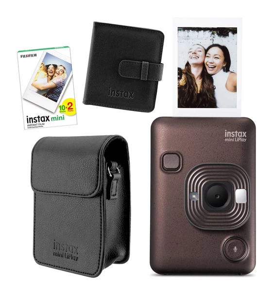 Fujifilm Instax Mini LiPlay Hybrid Deep Bronze Fotoğraf Makinesi 20'li Film