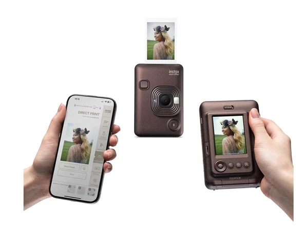 Fujifilm Instax Mini LiPlay Hybrid Deep Bronze Fotoğraf Makinesi-20'li Film ve Çerçeve Hediye Seti - 5