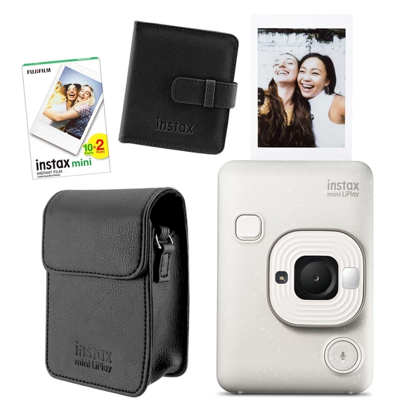 Fujifilm Instax Mini LiPlay Hybrid Misty White Fotoğraf Makinesi 20'li Film