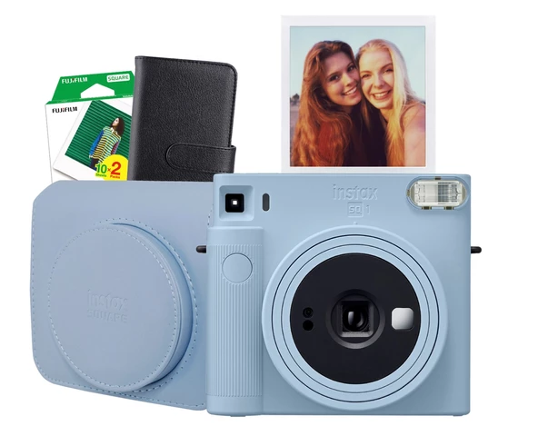 Fujifilm Instax SQ1 Buz Mavi Fotoğraf Makinesi ve Hediye Seti 1