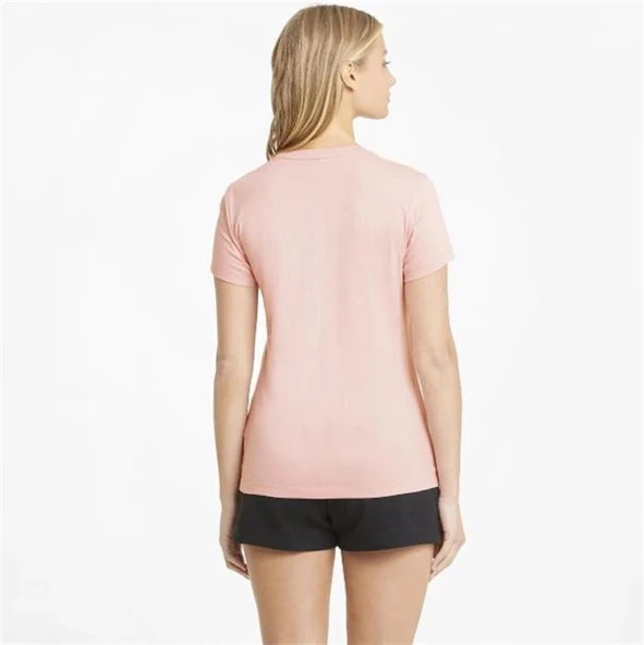 Puma Ess Logo Tee Kadın Pembe Tişört - 586774 80 - 4
