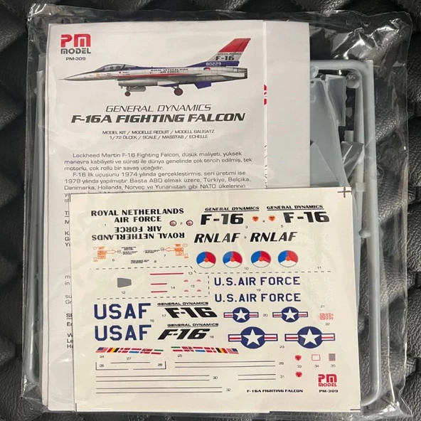 F-16 A ROYAL NETHERLANDS & USA PM Model Plastik Uçak Maket Kiti - 5