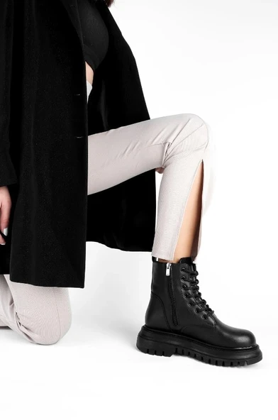 Feles Kalın ve Yüksek Taban Günlük Bot Kadın Postal Bot - Resim 4