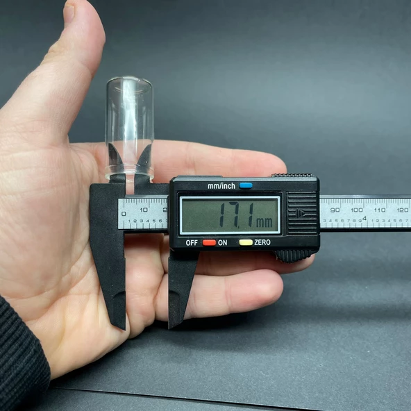 8Ml Cam Deney Tüpü  (4 Cm) , Plastik Kapaklı Cam Deney Tüpü x 10 Adet - Resim 4