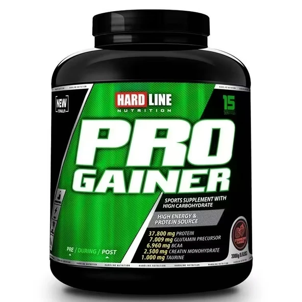 Hardline Nutrition Progainer Karbonhidrat 3000 gr Çilekli ürün görseli