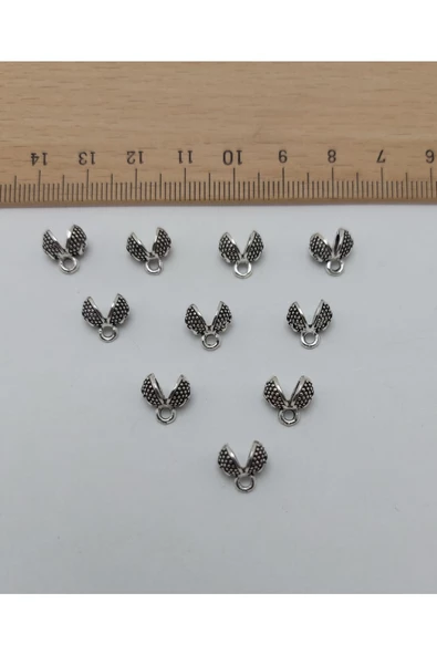 Epoksi Doğaltaş Tesbih Püskül Seti .10 Adet Tesbih Yapımı Metal Imame Üçgen Boncuk Arası Düğümlük - 2