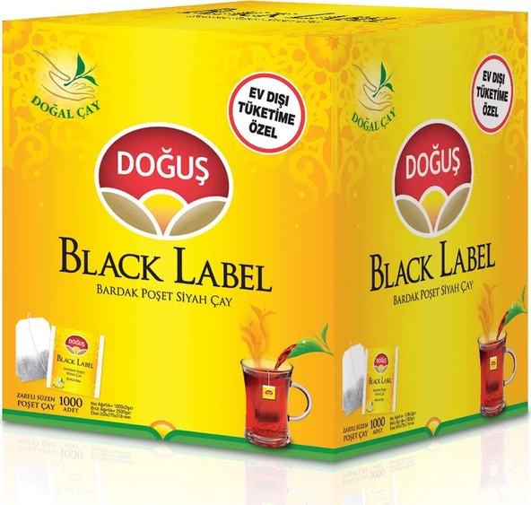 Doğuş Black Label 2 gr 1000'li Bardak Poşet Çay - 1